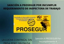Sanción A PROSEGUR Por Incumplimiento A Denuncia De STSyS Sanción A PROSEGUR Por Incumplimiento A Denuncia De STSyS