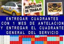 ALCOR SEGURIDAD Requerida A Entregar Cuadrante Con Un Mes De Antelación Y Cuadrante General