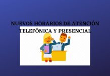 NUEVOS HORARIOS DE ATENCIÓN TELEFÓNICA Y PRESENCIAL, ESTA CON CITA PREVIA, EN NUESTRA SEDE NUEVOS HORARIOS DE ATENCIÓN TELEFÓNICA Y PRESENCIAL, ESTA CON CITA PREVIA, EN NUESTRA SEDE