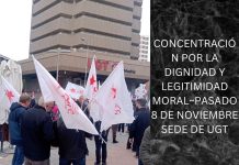 CONCENTRACIÓN POR LA DIGNIDAD Y LEGITIMIDAD MORAL~PASADO 8 DE NOVIEMBRE SEDE DE UGT CONCENTRACIÓN POR LA DIGNIDAD Y LEGITIMIDAD MORAL