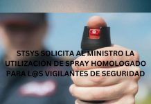 STSYS SOLICITA AL MINISTRO LA UTILIZACIÓN DE SPRAY HOMOLOGADO PARA L@S VIGILANTES DE SEGURIDAD STSYS SOLICITA AL MINISTRO LA UTILIZACIÓN DE SPRAY HOMOLOGADO