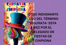 OTRO INDIGNANTE USO DEL TÉRMINO SEGURATA- ESTA VEZ POR EL DELEGADO DE FIESTAS DE CHIPIONA OTRO INDIGNANTE USO DEL TÉRMINO SEGURATA