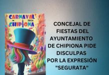 CONCEJAL DE FIESTAS DEL AYUNTAMIENTO DE CHIPIONA PIDE DISCULPAS POR LA EXPRESIÓN «SEGURATA» CONCEJAL DE FIESTAS DEL AYUNTAMIENTO DE CHIPIONA PIDE DISCULPAS POR LA EXPRESIÓN SEGURATA