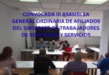CONVOCADA III ASAMBLEA GENERAL ORDINARIA DE AFILIADOS DEL SINDICATO DE TRABAJADORES DE SEGURIDAD Y SERVICIOS CONVOCADA III ASAMBLEA GENERAL ORDINARIA DE AFILIADOS DEL SINDICATO DE TRABAJADORES DE SEGURIDAD Y SERVICIOS