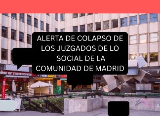 ALERTA DE COLAPSO DE LOS JUZGADOS DE LO SOCIAL DE LA COMUNIDAD DE MADRID ALERTA DE COLAPSO DE LOS JUZGADOS DE LO SOCIAL DE LA COMUNIDAD DE MADRID
