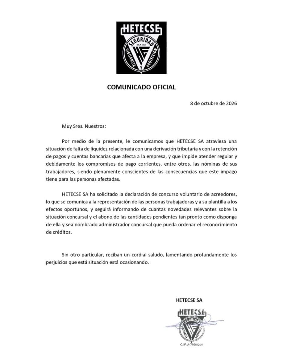 Cierre de una nueva empresa de seguridad