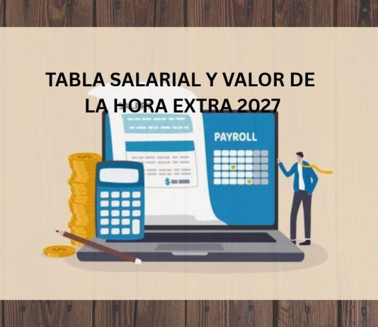 TABLA SALARIAL Y VALOR DE LA HORA EXTRA 2027 TABLA SALARIAL Y VALOR DE LA HORA EXTRA 2027